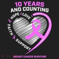 Breast Cancer Survivor 10 Year For Women Cancer Beanie thumb 2