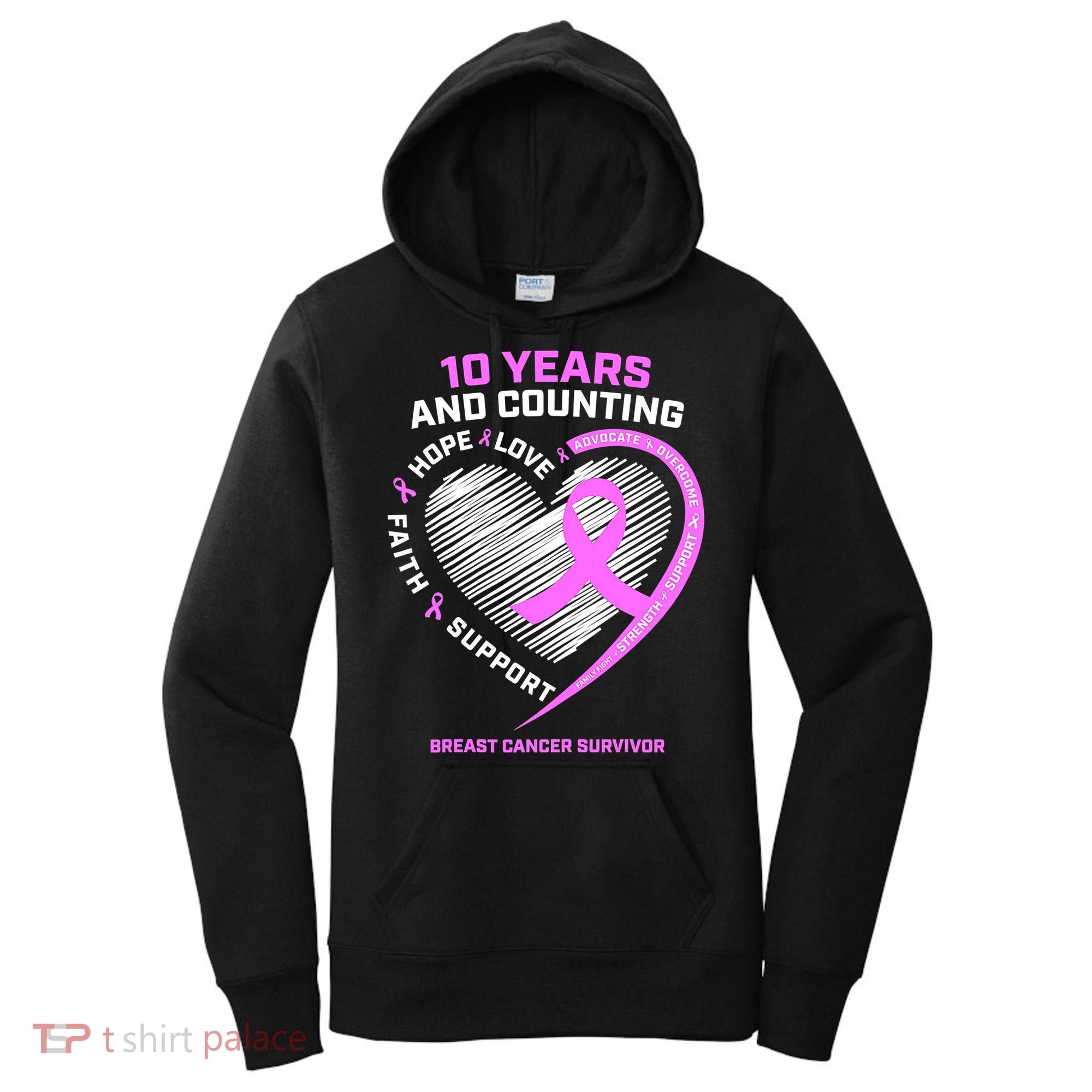 Breast Cancer Survivor 10 Year For Women Cancer Women's Hoodie