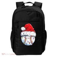 Baseball Christmas Santa Hat Funny Baseball Xmas Holiday  Backpack thumb 0