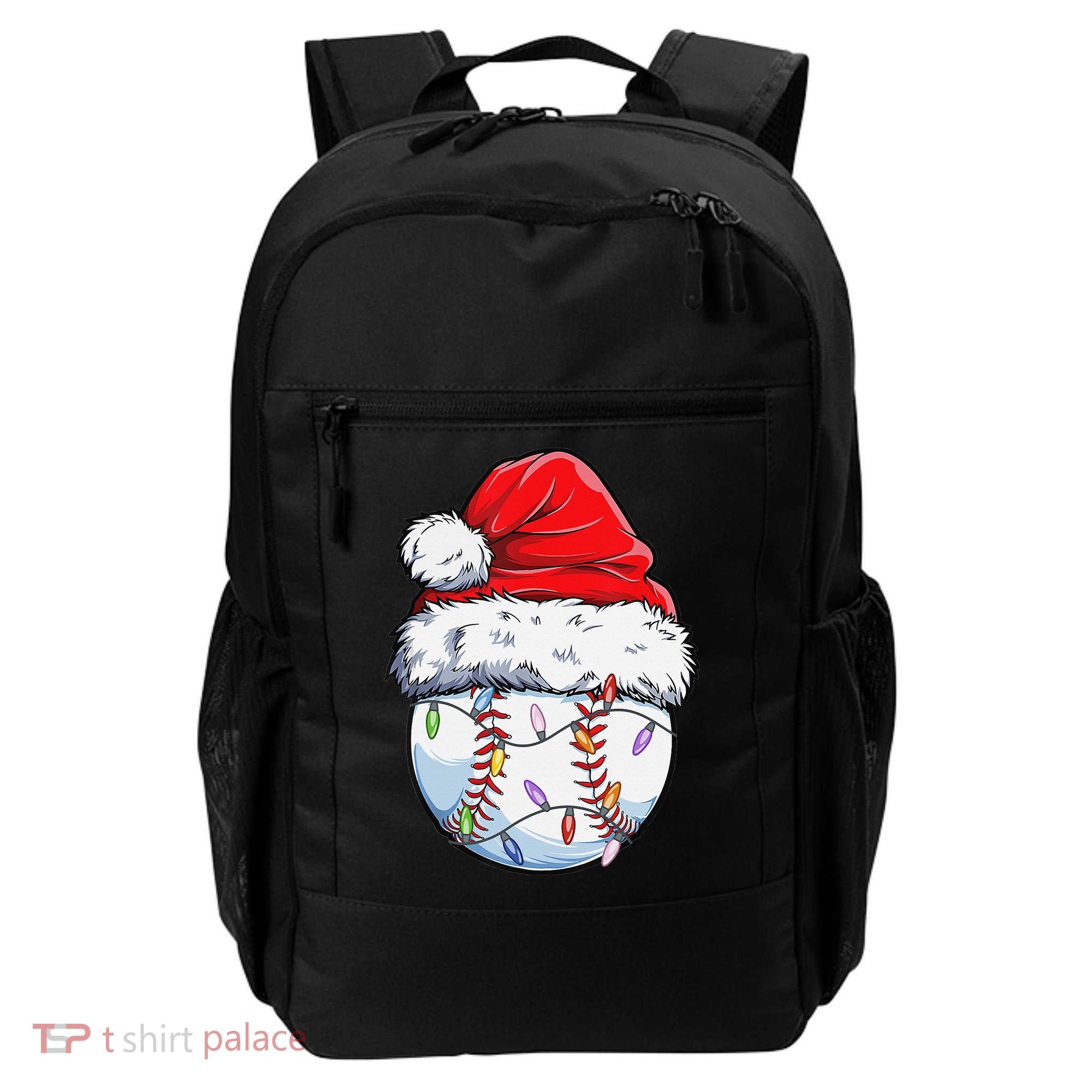 Baseball Christmas Santa Hat Funny Baseball Xmas Holiday  Backpack