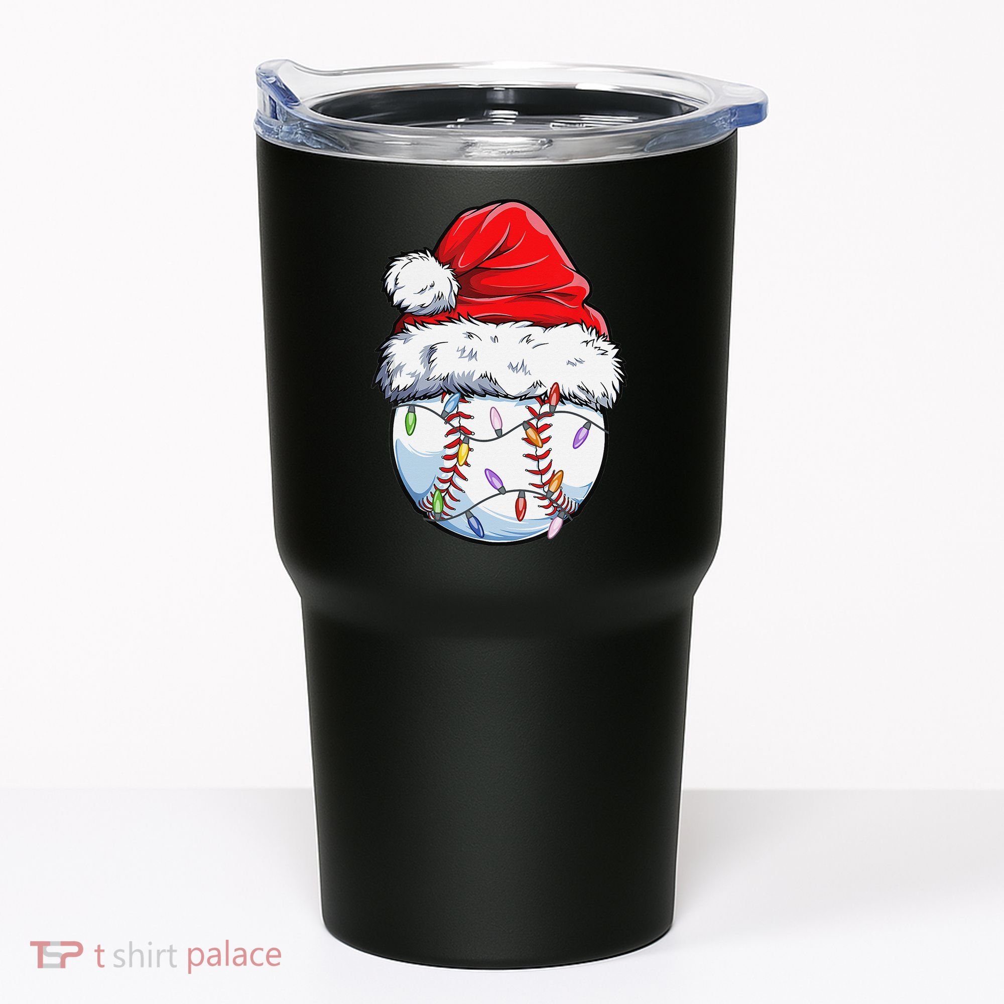 Baseball Christmas Santa Hat Funny Baseball Xmas Holiday  Tumbler