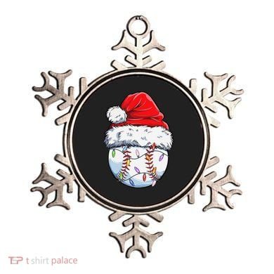 Baseball Christmas Santa Hat Funny Baseball Xmas Holiday  Ornament