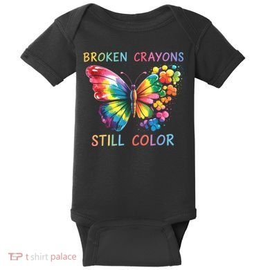 Broken Crayons Still Color Mental Health Matters Awareness  Baby Bodysuit