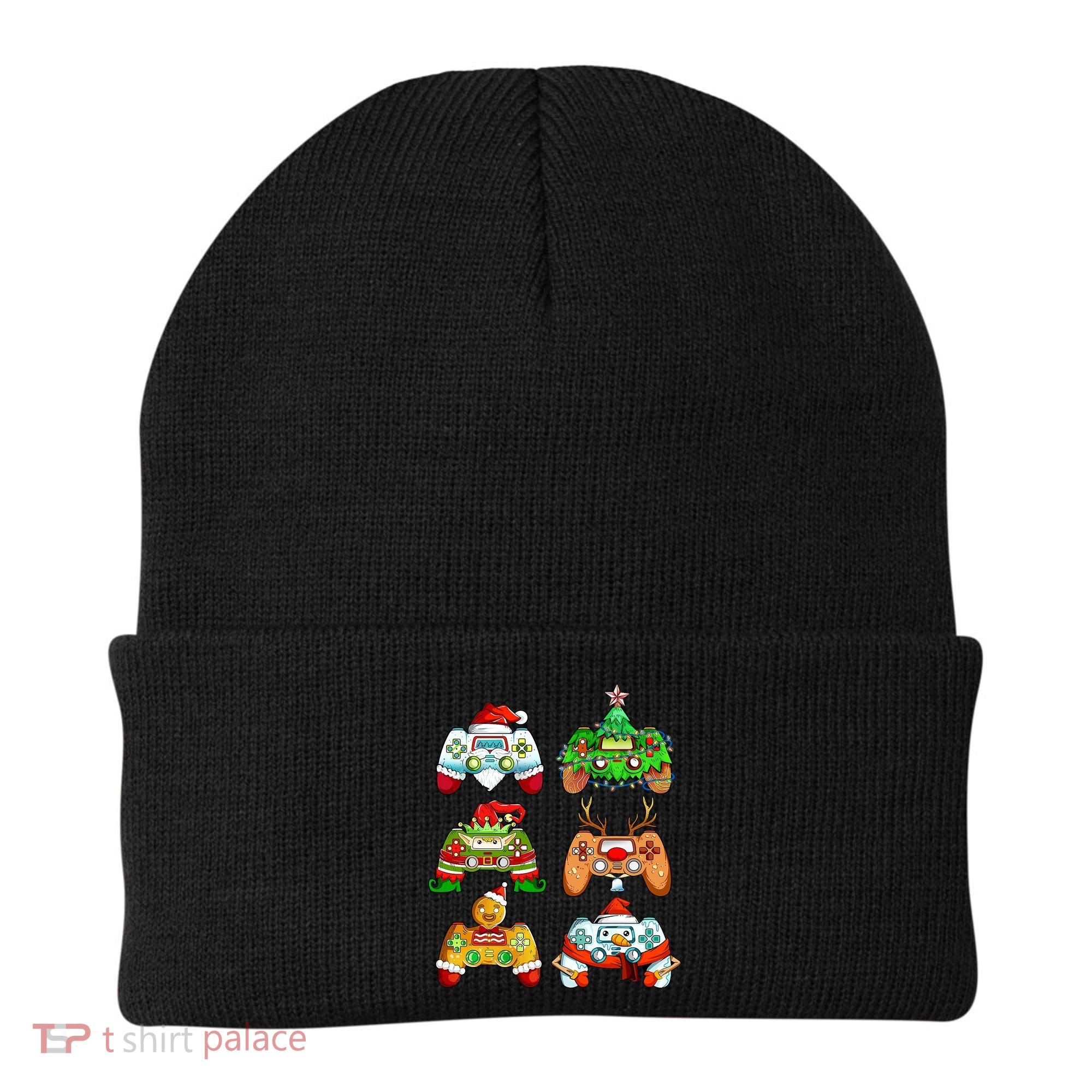 Boys Christmas Santa Elf Gaming Controllers Gamer Xmas Beanie