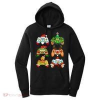 Boys Christmas Santa Elf Gaming Controllers Gamer Xmas Women's Hoodie thumb 0