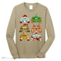 Boys Christmas Santa Elf Gaming Controllers Gamer Xmas Long Sleeve Shirt thumb 0