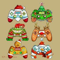 Boys Christmas Santa Elf Gaming Controllers Gamer Xmas Sweatshirt thumb 2