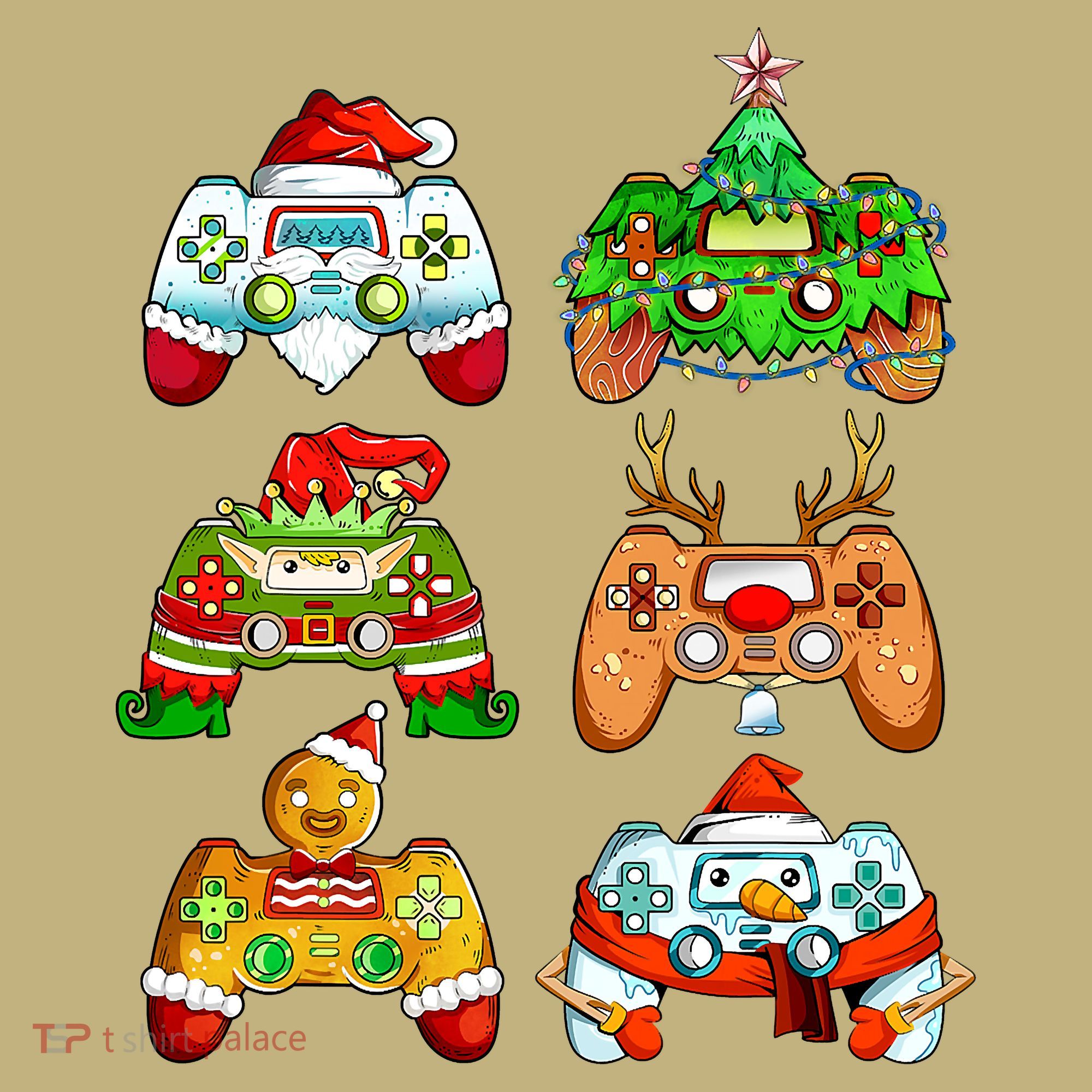 Boys Christmas Santa Elf Gaming Controllers Gamer Xmas Sweatshirt