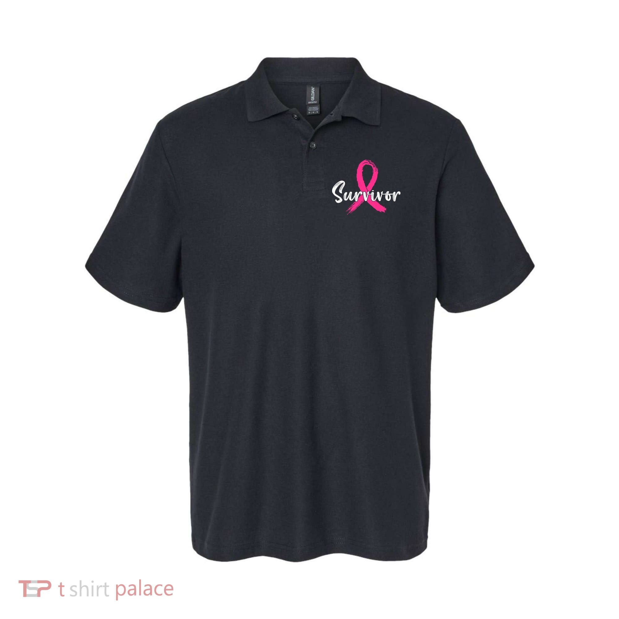Breast Cancer Survivor Pink Ribbon Breast Cancer Awareness Polo