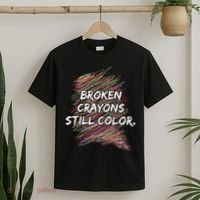Broken Crayons Still Color Mental Health Awareness T-Shirt thumb 2