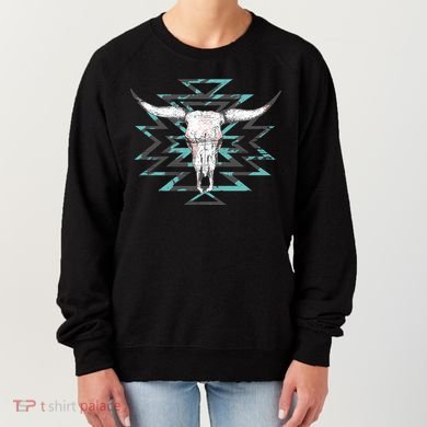 Boho Cow Skull Women's Sweatshirt