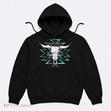 Boho Cow Skull Hoodie