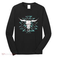 Boho Cow Skull Long Sleeve Shirt thumb 0