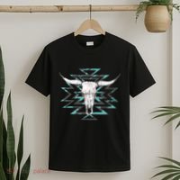 Boho Cow Skull T-Shirt thumb 2