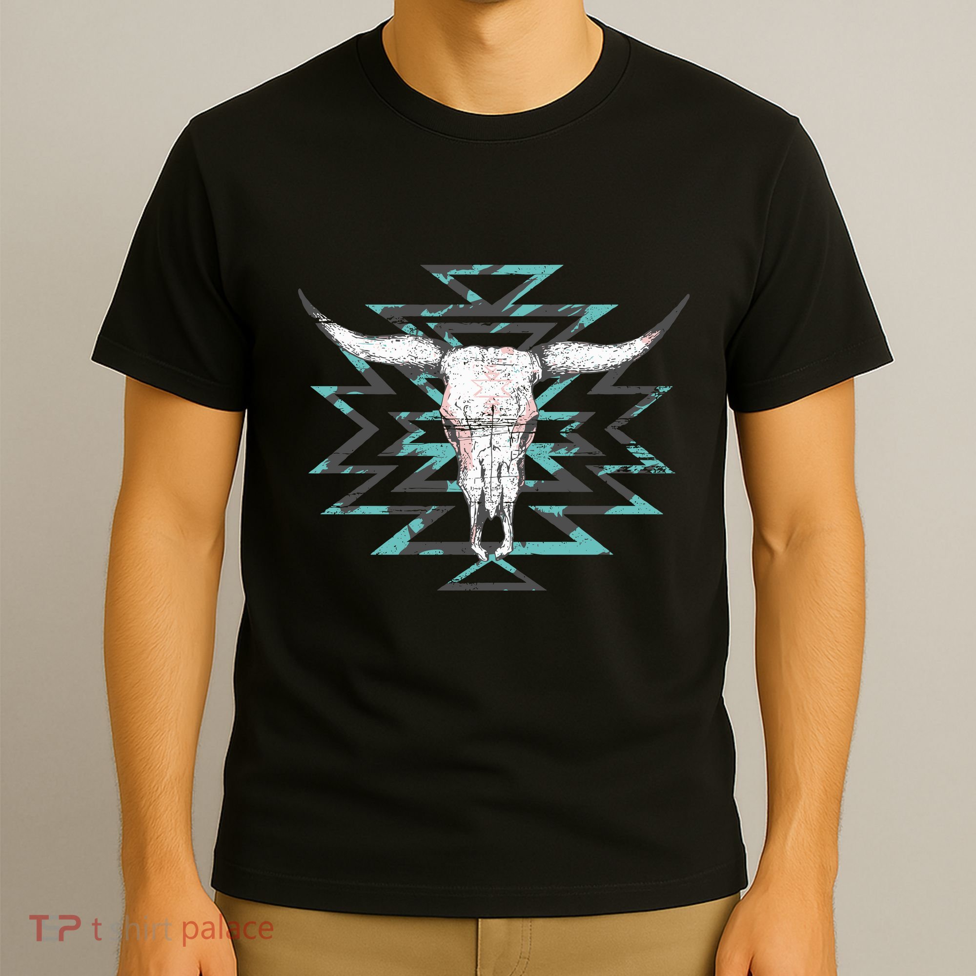 Boho Cow Skull T-Shirt