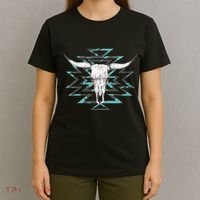 Boho Cow Skull T-Shirt thumb 4