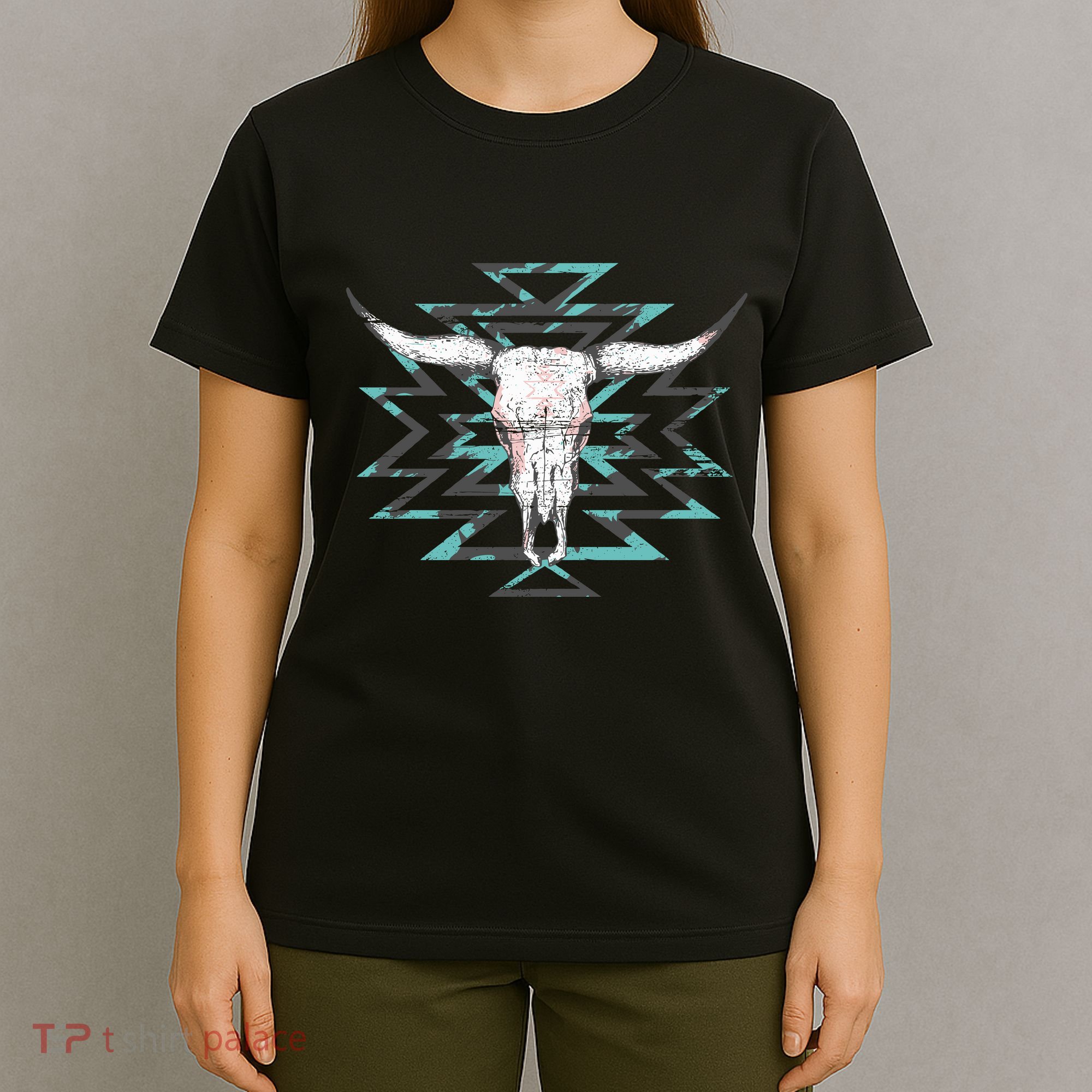 Boho Cow Skull T-Shirt