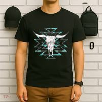 Boho Cow Skull T-Shirt thumb 6