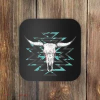 Boho Cow Skull Coaster thumb 0