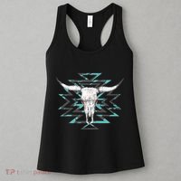 Boho Cow Skull Women's Tank Top thumb 3