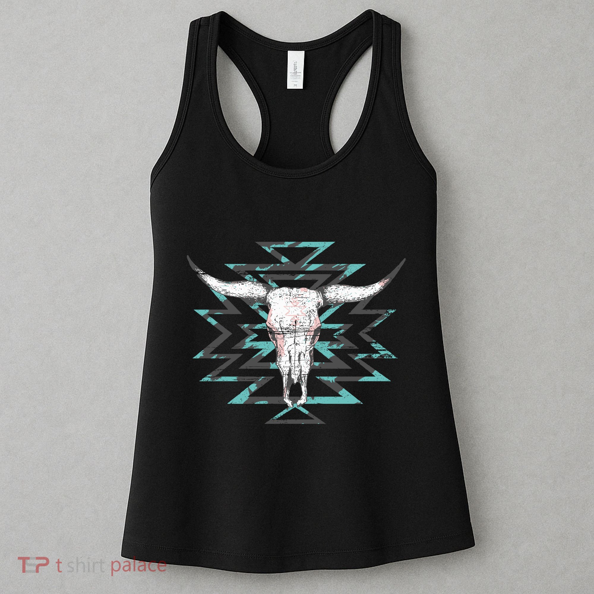 Boho Cow Skull Women's Tank Top