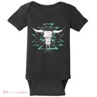 Boho Cow Skull Baby Bodysuit thumb 0