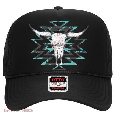 Boho Cow Skull Hat