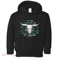 Boho Cow Skull Toddler Hoodie thumb 0