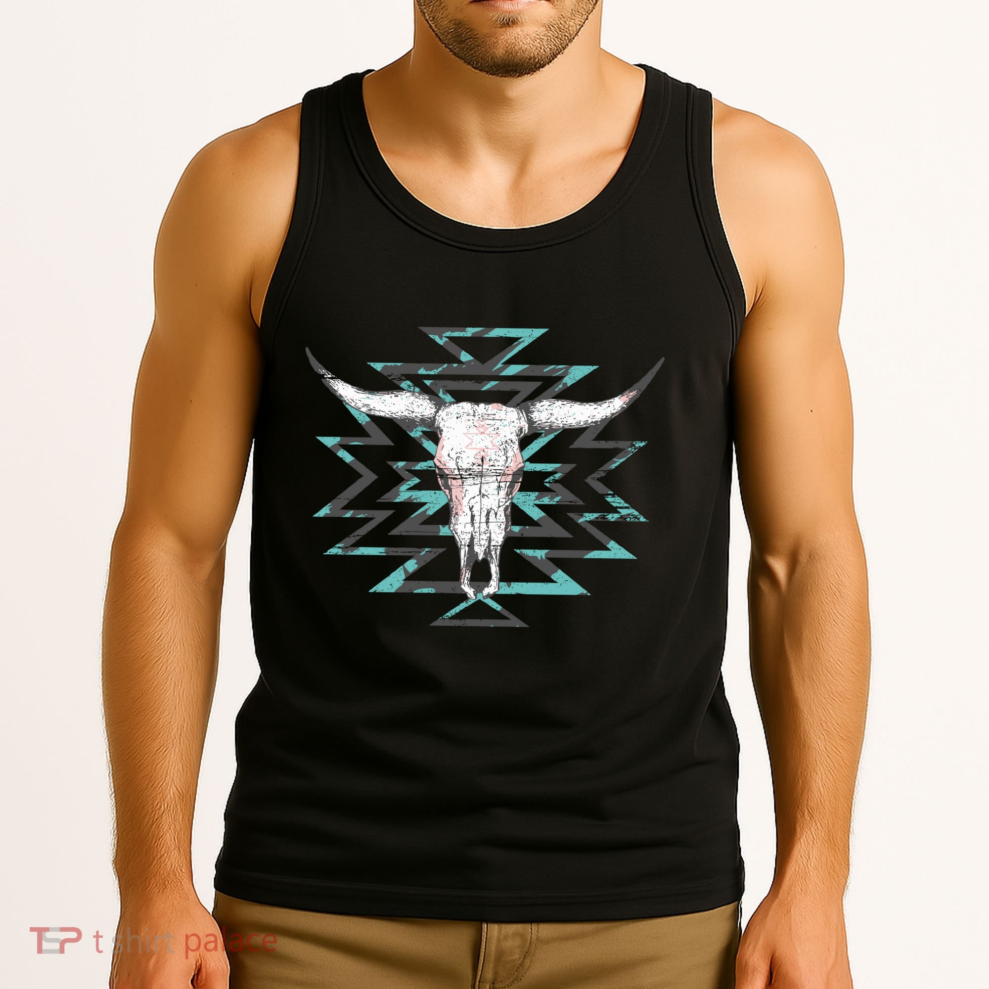 Boho Cow Skull Tank Top