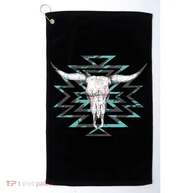 Boho Cow Skull Golf Towel