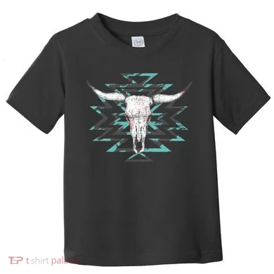 Boho Cow Skull Toddler T-Shirt
