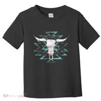 Boho Cow Skull Toddler T-Shirt thumb 0