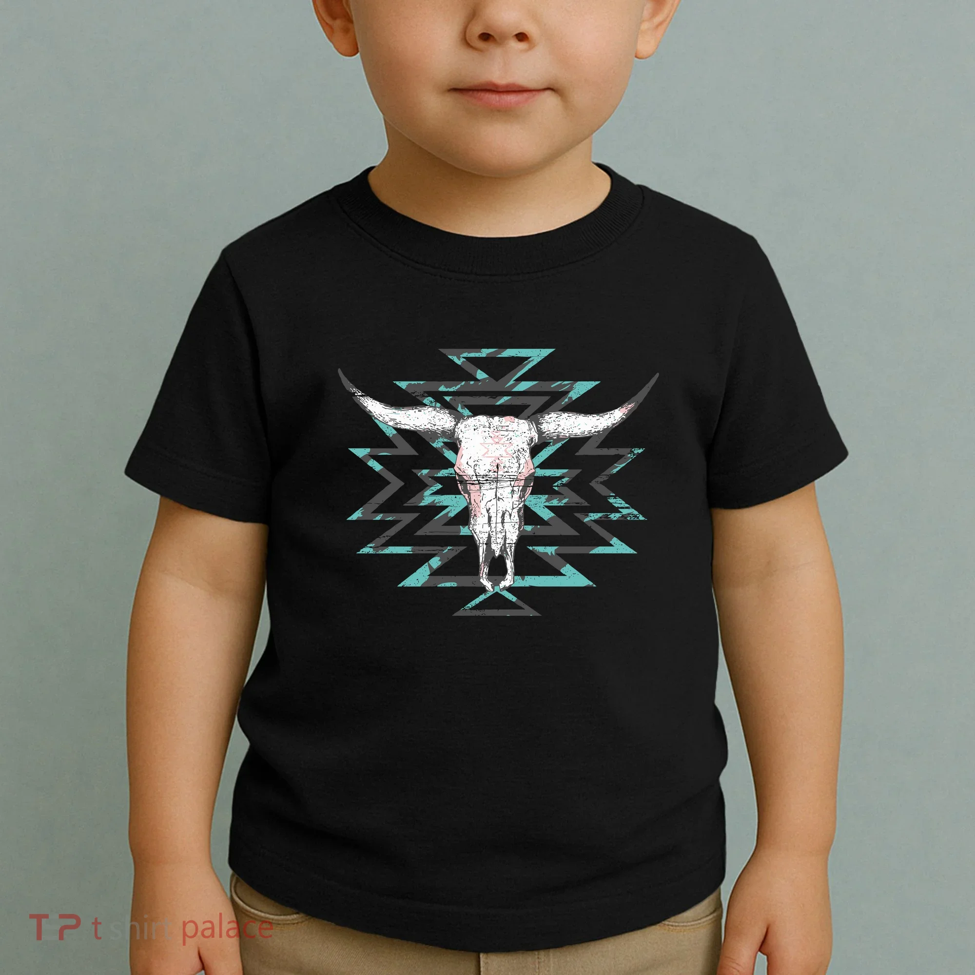 Boho Cow Skull Toddler T-Shirt
