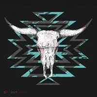 Boho Cow Skull Toddler T-Shirt thumb 4