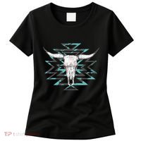 Boho Cow Skull Women's T-Shirt thumb 0