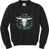 Boho Cow Skull Kids Sweatshirt thumb 0