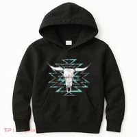Boho Cow Skull Kids Hoodie thumb 0