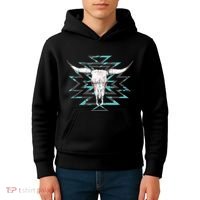 Boho Cow Skull Kids Hoodie thumb 4