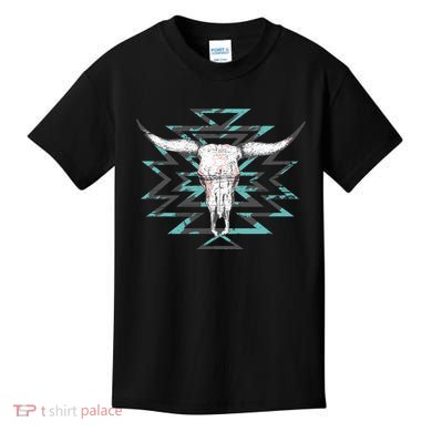 Boho Cow Skull Kids T-Shirt