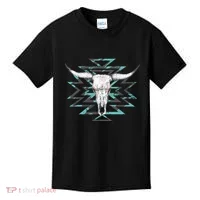 Boho Cow Skull Kids T-Shirt thumb 0