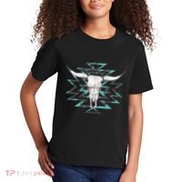 Boho Cow Skull Kids T-Shirt thumb 2