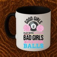Billiards Cue Sport Game Pool Balls Billiard Player Gift Cute Gift Coffee Mug thumb 2