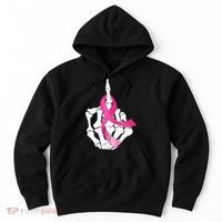 Breast Cancer Skeleton Hand Fuck Pink Funny Awareness Hoodie thumb 0