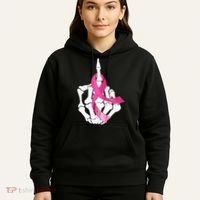 Breast Cancer Skeleton Hand Fuck Pink Funny Awareness Hoodie thumb 5