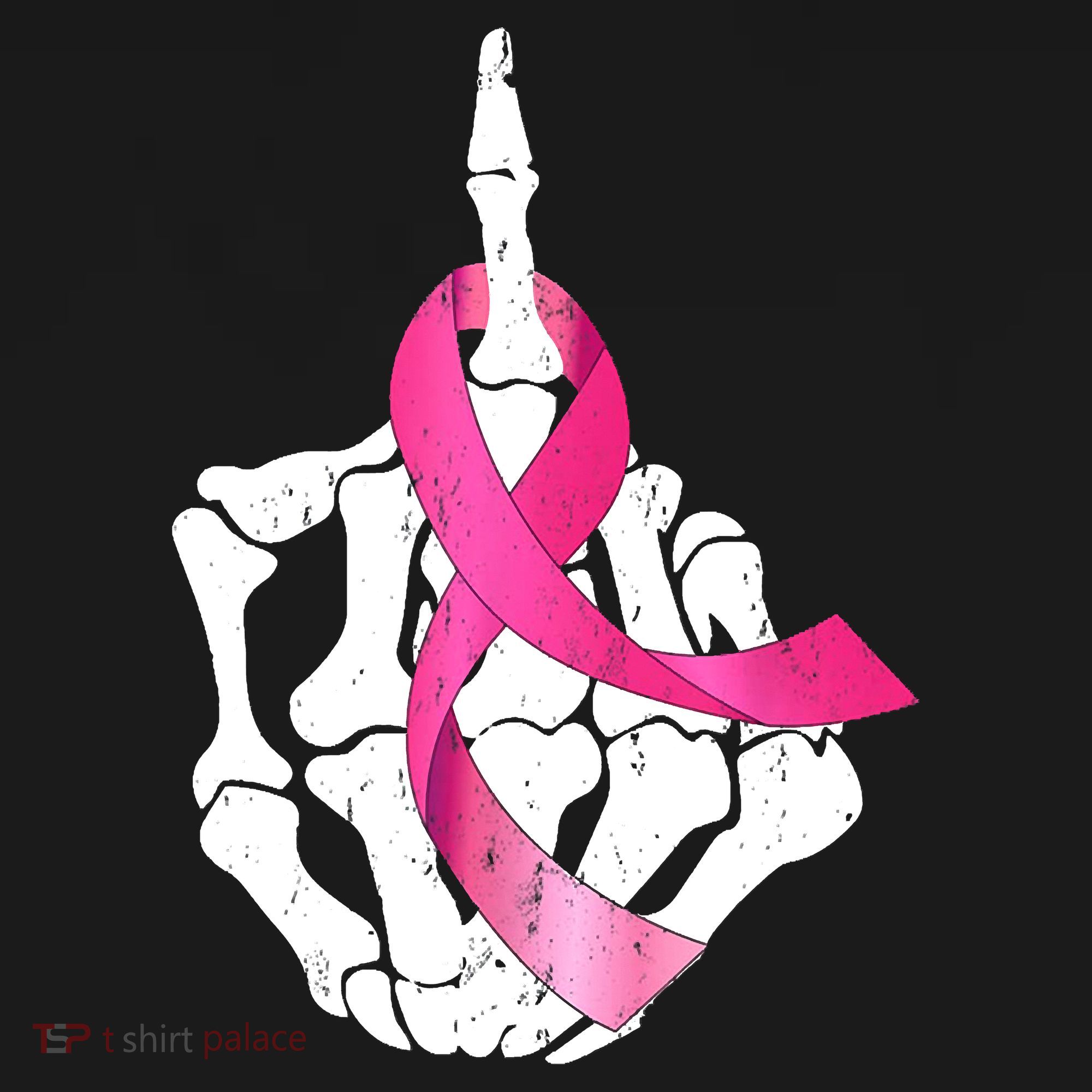 Breast Cancer Skeleton Hand Fuck Pink Funny Awareness Women's Hoodie