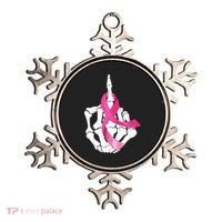 Breast Cancer Skeleton Hand Fuck Pink Funny Awareness Ornament thumb 0