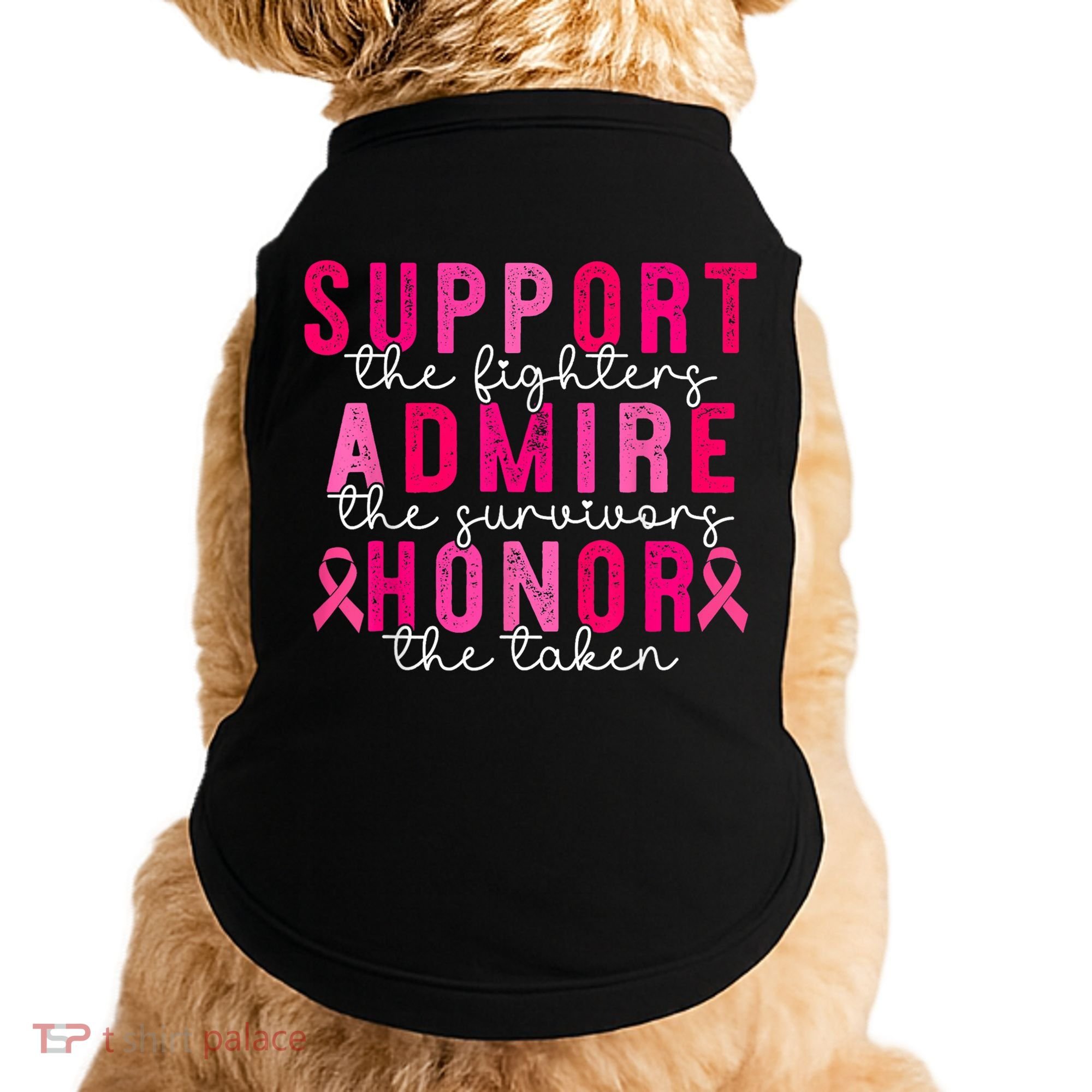 Breast Cancer Support Admire Honor Breast Cancer Awareness Doggie Tank