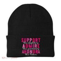Breast Cancer Support Admire Honor Breast Cancer Awareness Beanie thumb 0