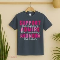 Breast Cancer Support Admire Honor Breast Cancer Awareness T-Shirt thumb 2
