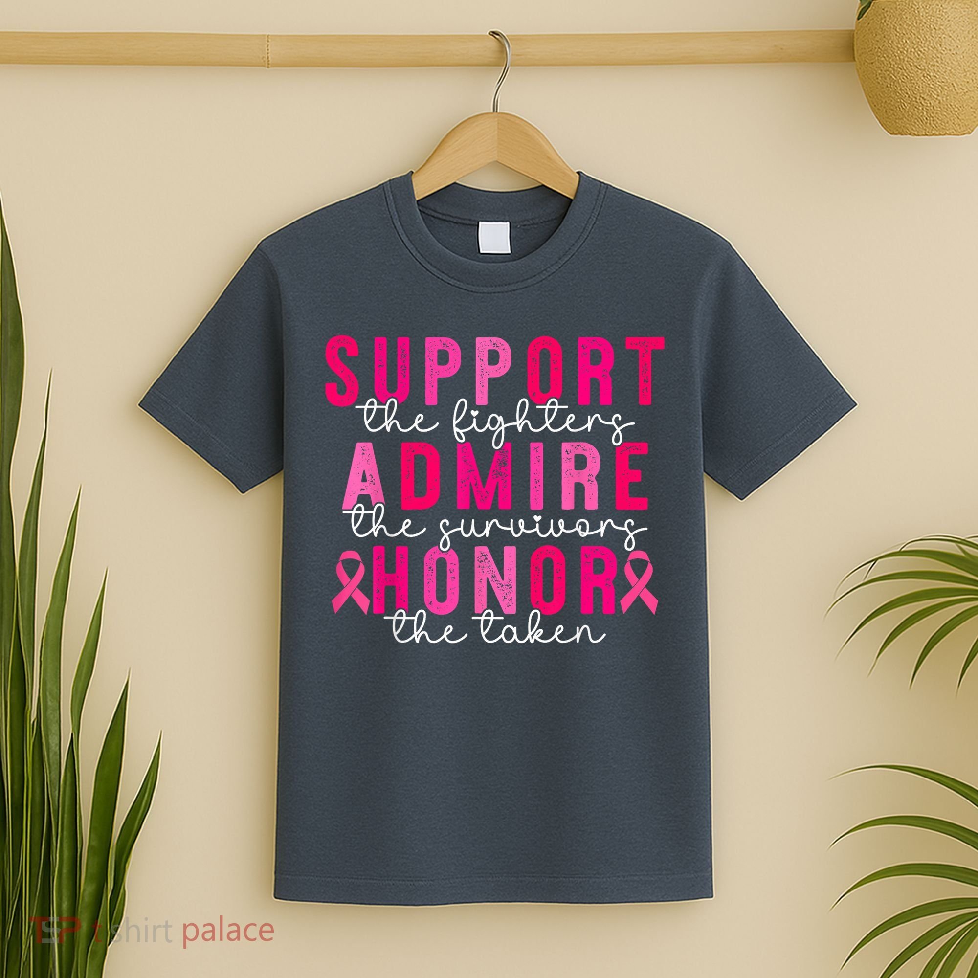 Breast Cancer Support Admire Honor Breast Cancer Awareness T-Shirt